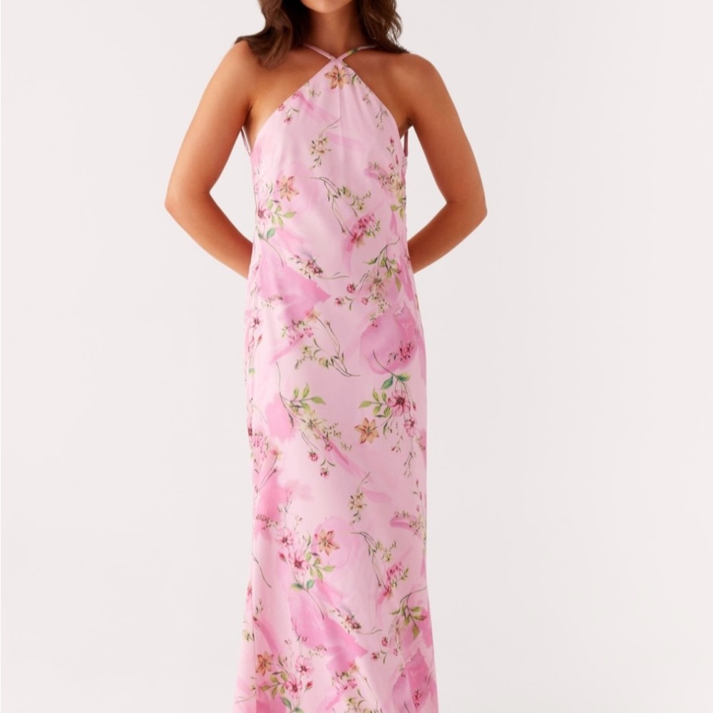 Peppermayo Pink Floral Slip Dress